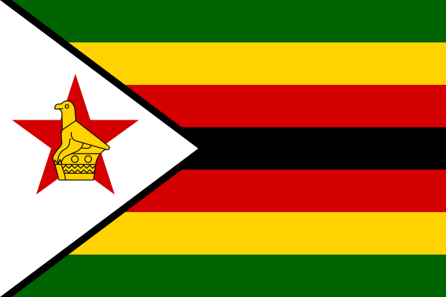 Zimbabwe Flagge, via Wikimedia Commons